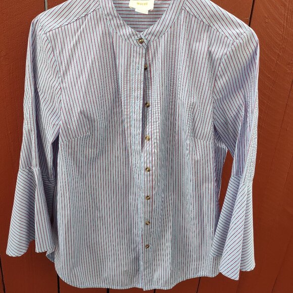 Beautiful Comma blouse with fun sleeves, 100% cotton, size M - Picture 1 of 5